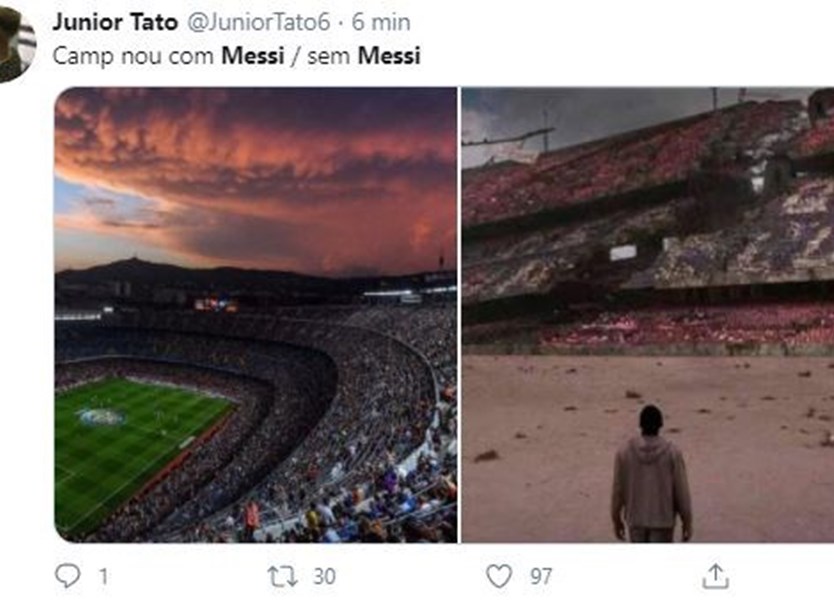 Saída de Messi do Barcelona gera enxurrada de memes na web; confira os  melhores – LANCE!