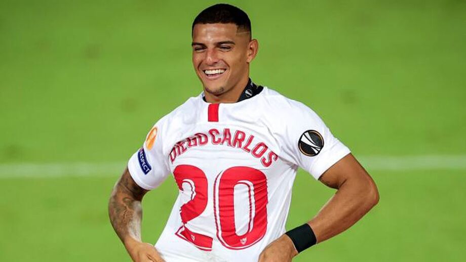 Herói na Liga Europa: Diego Carlos leva a taça... e um futuro filho