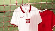 As novas camisolas principal e alternativa da seleção da Polónia