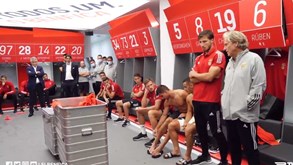 «Benfica é muito maior do que o City!»: as imagens inéditas do adeus de Rúben Dias no balneário