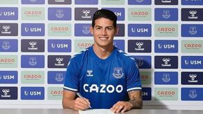 James Rodríguez no Everton rende 500 mil euros ao FC Porto 