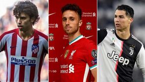 Diogo Jota sobe ao top-10 dos portugueses mais caros de sempre numa lista com dois 'dinossauros'