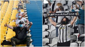 Adeptos estão de volta aos estádios em Itália: jogos de Juventus e Nápoles foram exemplo