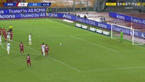 Cristiano Ronaldo provoca penálti e converte exemplarmente no Roma-Juventus