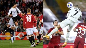 Os dois golos voadores de 'Air Ronaldo' em Roma separados por 12 anos