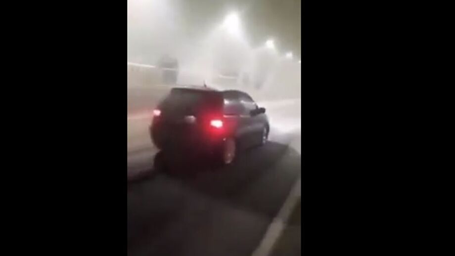 Imagens impressionantes mostram momento em que homem de 25 anos é colhido por carro