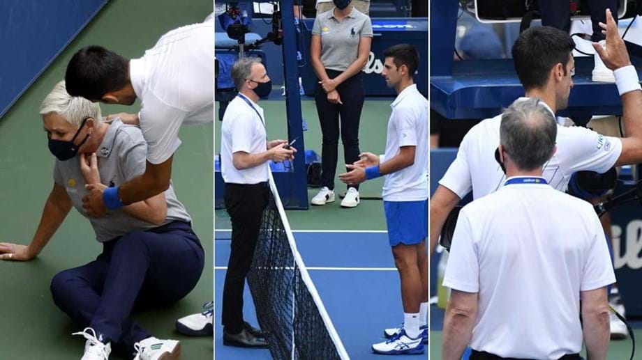 Nadal acerta bolada na cabeça de Djoko, pede perdão e fica sem