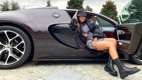 A curiosa mensagem de Georgina Rodríguez com o Bugatti de Cristiano Ronaldo