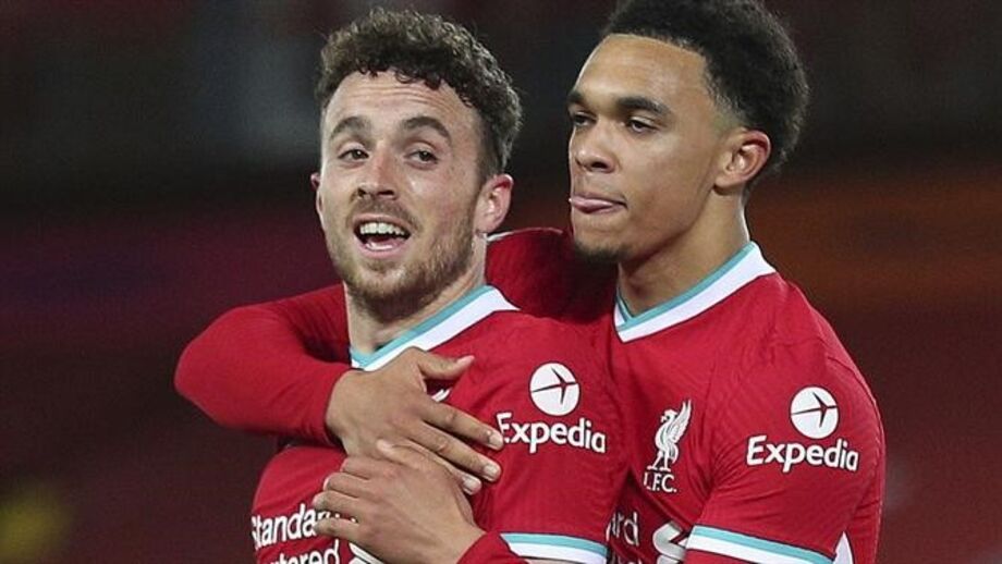 Diogo Jota histórico: Figura numa lista com vários símbolos do Liverpool