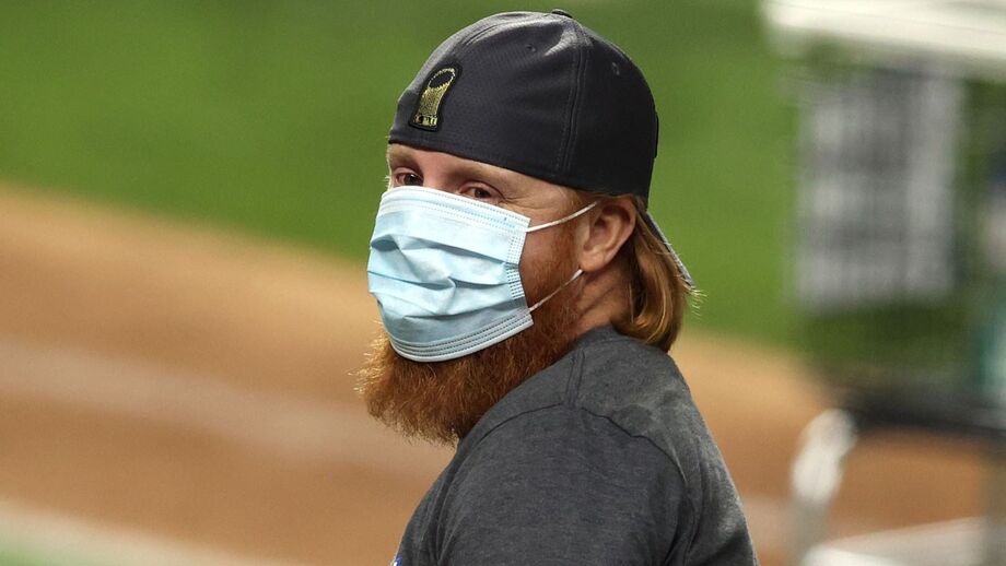 Justin Turner: campeão norte-americano de basebol... com Covid-19