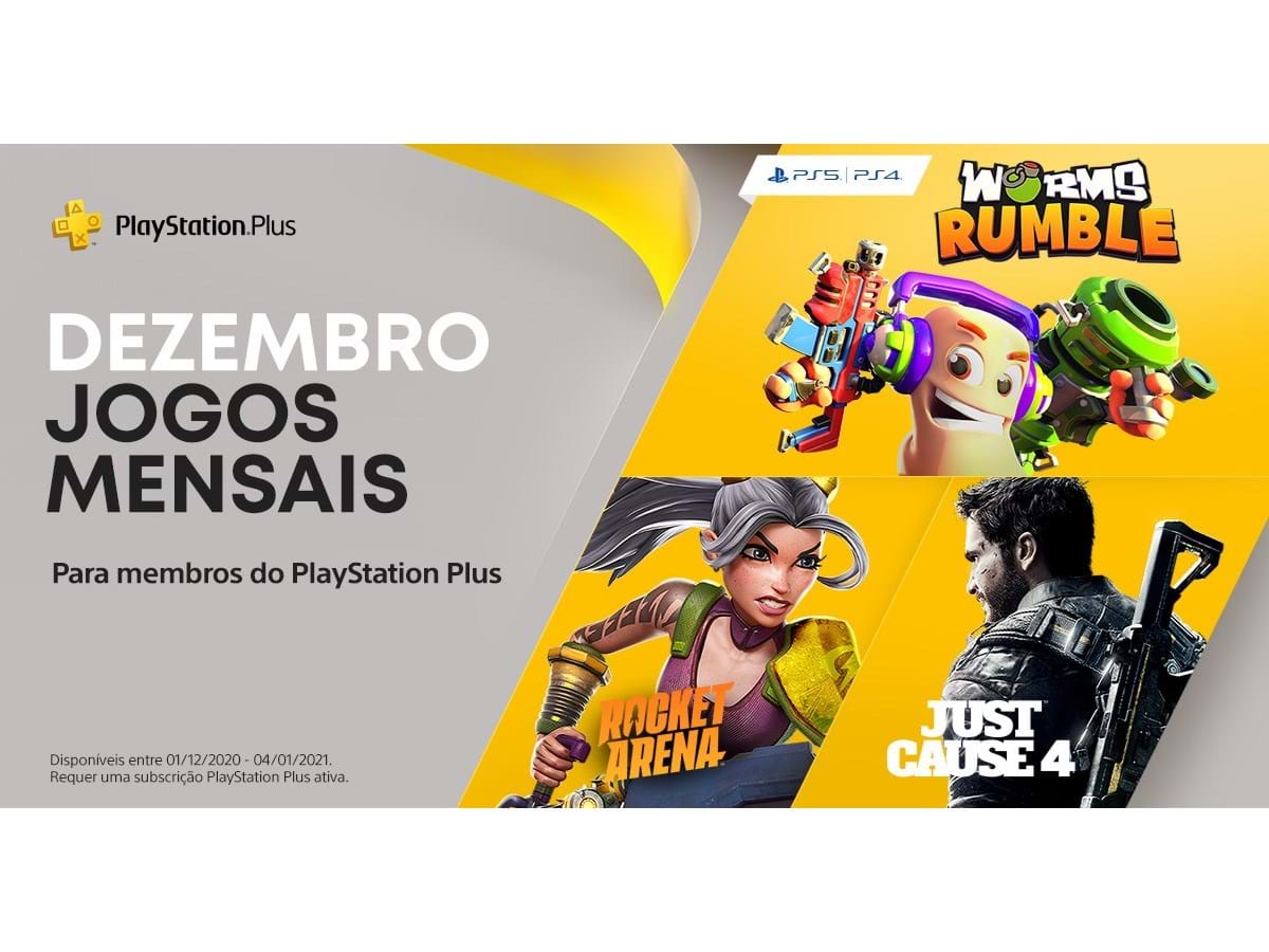 PS Plus: Just Cause 4 e Worms Rumble ficam grátis no PS4/PS5 em