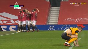 O golo de Rashford com 'dedo' de Bruno Fernandes que decidiu o Man. United-Wolverhampton