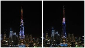 Imagens de Cristiano Ronaldo e Jorge Mendes deram cor ao edifício mais alto do Mundo