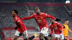 O golo de Rashford com 'dedo' de Bruno Fernandes que decidiu o Man. United-Wolverhampton