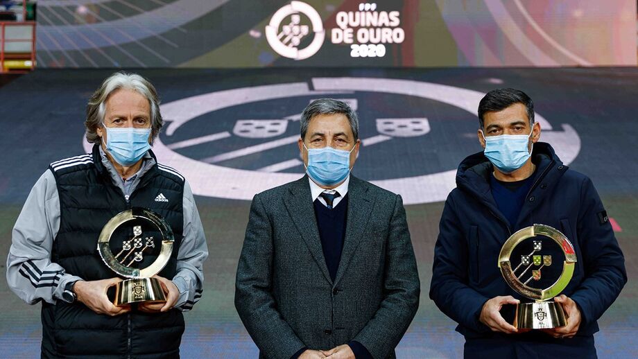 Sérgio Conceição e Jorge Jesus receberam Quinas de Ouro antes da Supertaça