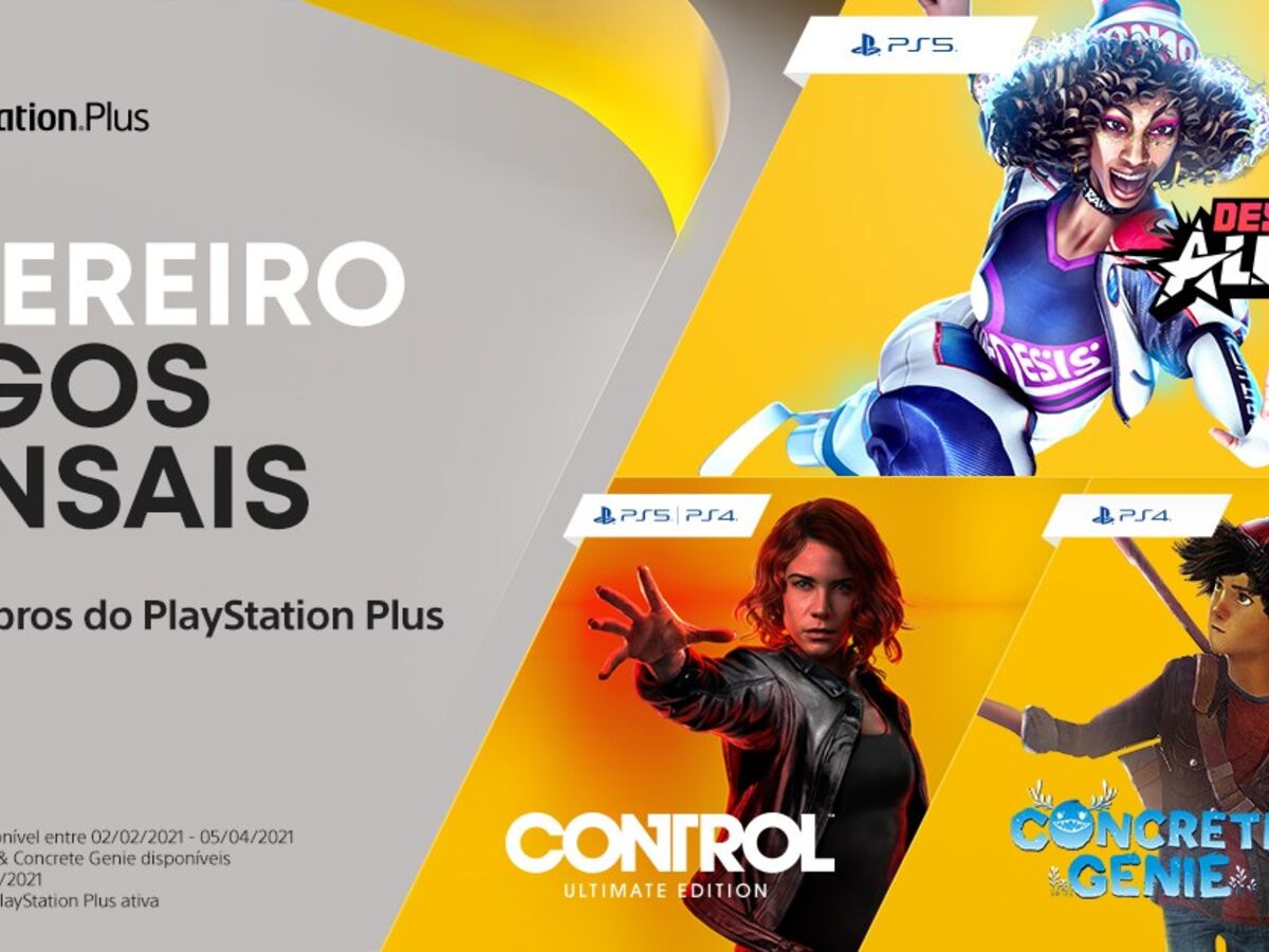 PlayStation Plus de fevereiro traz Destruction AllStars, Control