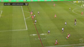 Benfica pediu penálti por mão de Grujic neste lance na área do FC Porto: árbitro mandou jogar