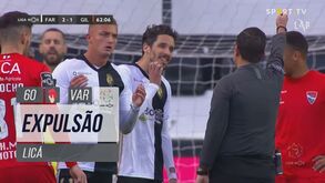 Hugo Miguel foi ao VAR e não teve dúvidas: o lance que valeu a expulsão a Licá no duelo com o Gil Vicente