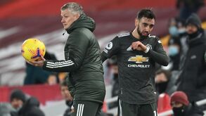 A reação de Bruno Fernandes ao ser substituído frente ao Liverpool