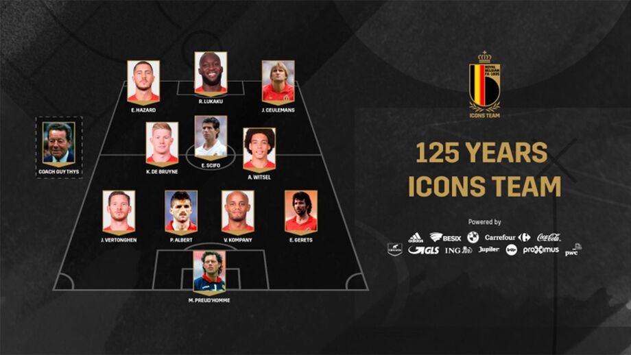 Vertonghen com Preud'homme e Witsel no melhor onze de sempre da Bélgica
