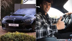 João Félix ao volante celebra potência do BMW M8 Competition