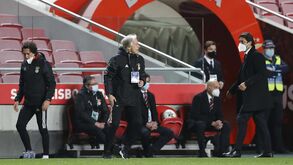 As reações de Jorge Jesus no seu regresso ao banco do Benfica