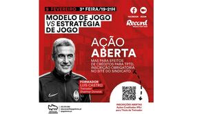 Transmissão do webinar 'Modelo de Jogo vs. Estratégia de Jogo’, com Luís Castro, treinador do Shakhtar
