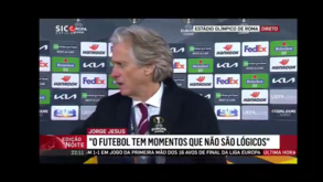 Jorge Jesus pediu silêncio para continuar 'flash interview': «Take it easy!»