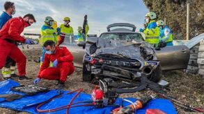 Acidente fatal no Circuito del Jarama: Mini Cooper ficou neste estado