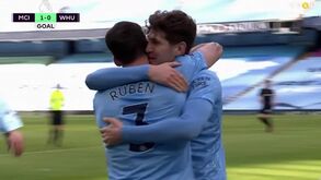Rúben Dias colocou Manchester City em vantagem com este golo