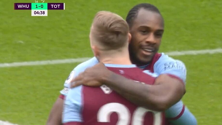 Michail Antonio 'gela' Mourinho com este golo aos 5 minutos