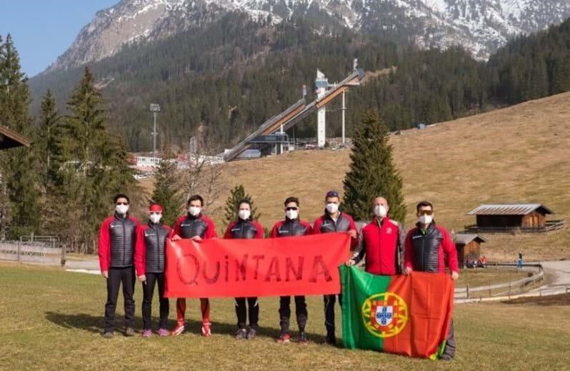Seleção Nacional de esqui nórdico exibiu tarja de apoio