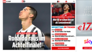 'Bild' - Ronaldo fora nos 'oitavos'