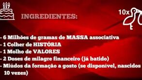 Movimento Servir o Benfica apresenta receita 'gastronómica' em resposta à entrevista de Vieira