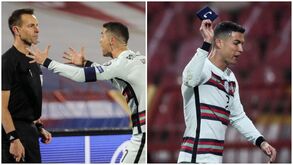 Cristiano Ronaldo revoltado com golo não validado: até a braçadeira atirou para o chão