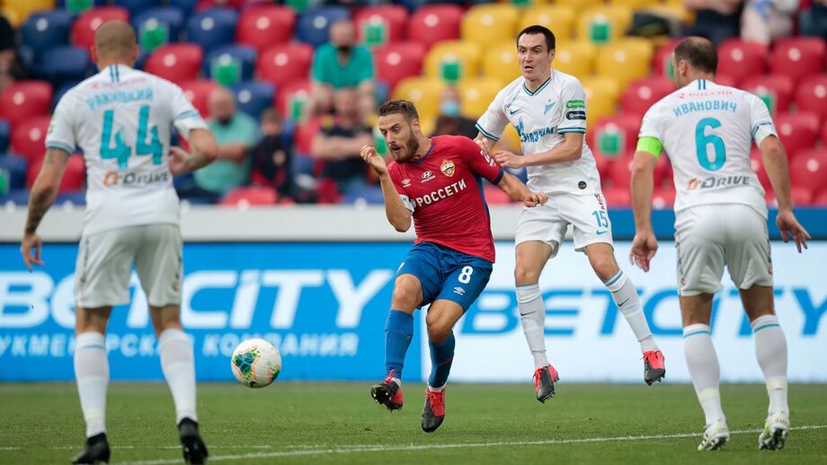 CSKA Moscovo-Zenit: forasteiros com larga vantagem no frente a frente