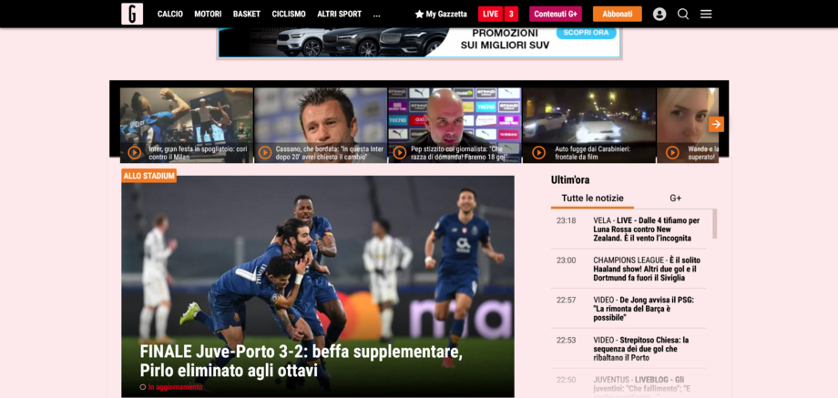 'Gazzetta dello Sport' - Falhanço no prolongamento. Pirlo eliminado nos 'oitavos'