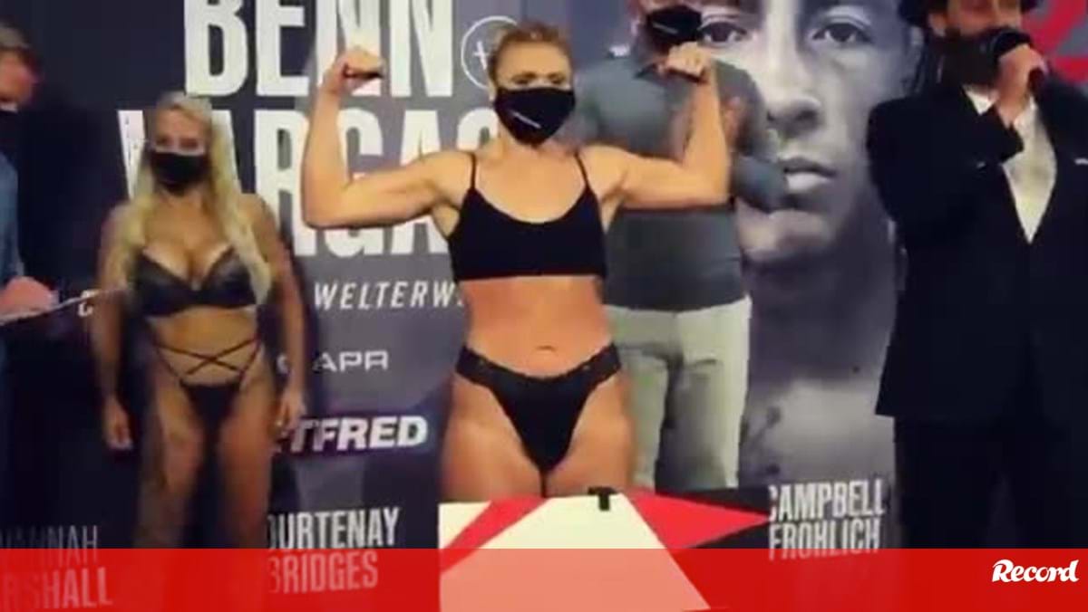 Campeã de boxe surge de lingerie para evento de pesagem e leva torcida à  loucura, Esportes