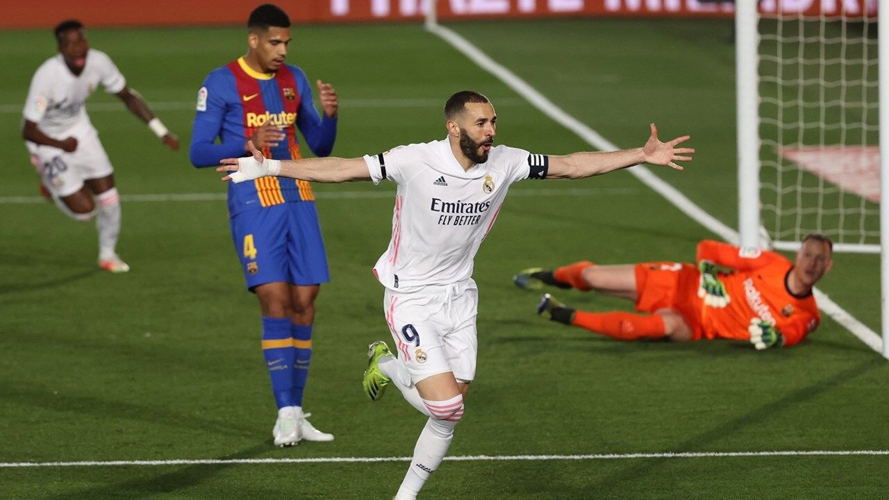 Benzema deu vantagem ao Real Madrid no El Clasico