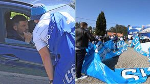 Da conversa entre Conceição e Madureira à tarja inspiradora: as imagens do apoio das claques do FC Porto no Olival