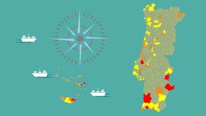 Há mais três concelhos acima do limite de risco e incidência sobe em 112 municípios: veja no mapa a situação no seu