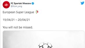 Spartak Moscovo já 'enterrou' a Superliga Europeia