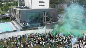 O impressionante apoio dos adeptos do Sporting antes do jogo com o Sp. Braga