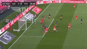 Melhor marcador do Santa Clara cabeceou... para a própria baliza e deu vantagem ao Benfica
