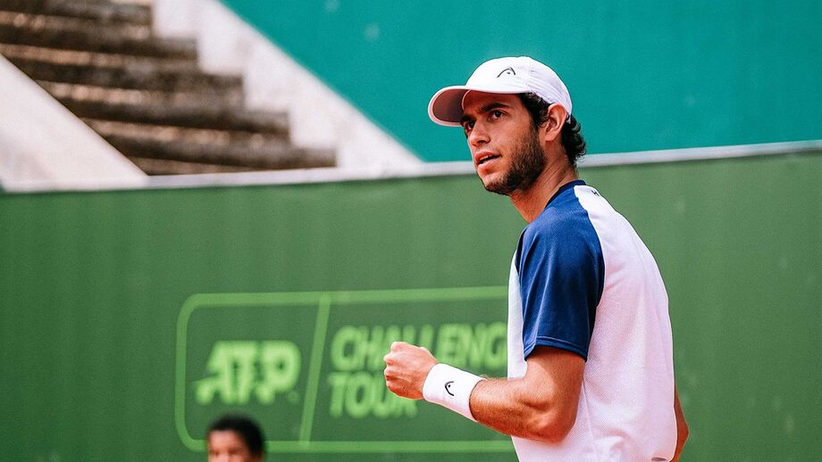 Nuno Borges na final do Oeiras Open II entre a chuva