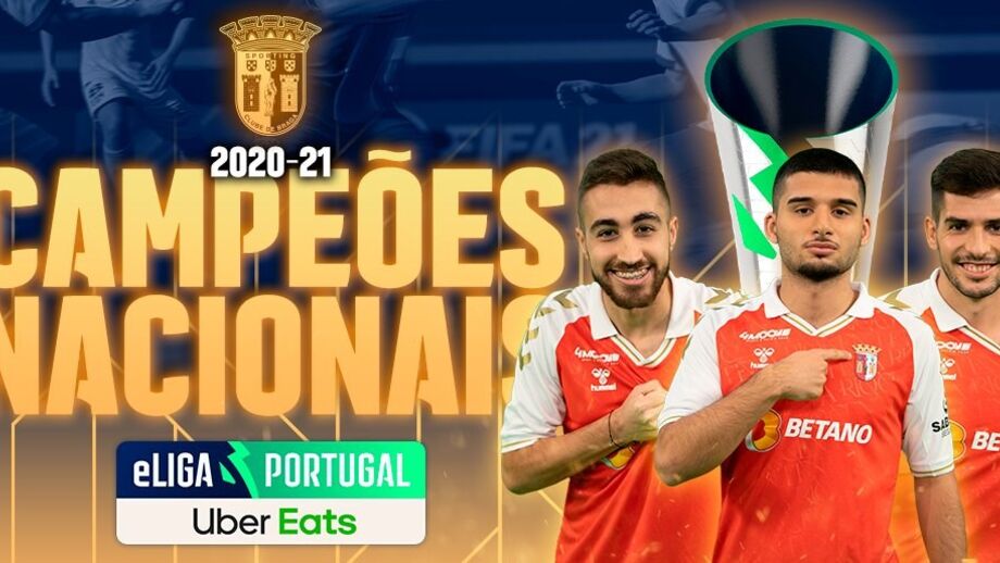 eLiga Portugal Uber Eats: Sp. Braga é tricampeão nacional