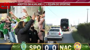 Centenas de adeptos esperam equipa do Sporting em Alvalade