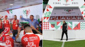 A festa dos jogadores do Sp. Braga, Carvalhal encharcado e uma imagem de Jesus que espelha a desilusão do Benfica