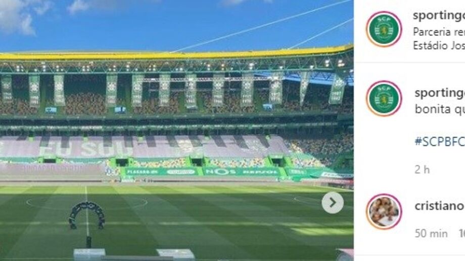 Cristiano Ronaldo a apoiar o Sporting desde Itália: «Vaaamoossss»