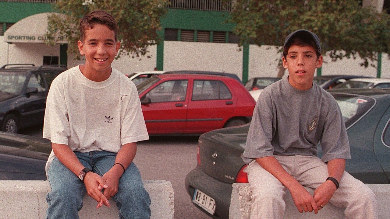 Rúben Amorim em 1998 junto ao estacionamento do antigo Estádio José Alvalade